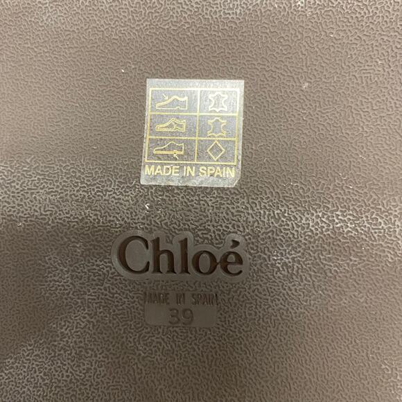 Chloe Luminous Ochre Wavy Shearling Slides Size 39 - Picture 11 of 11